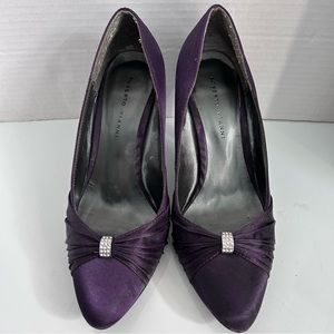 Purple satin 3-1/2” pump size 36